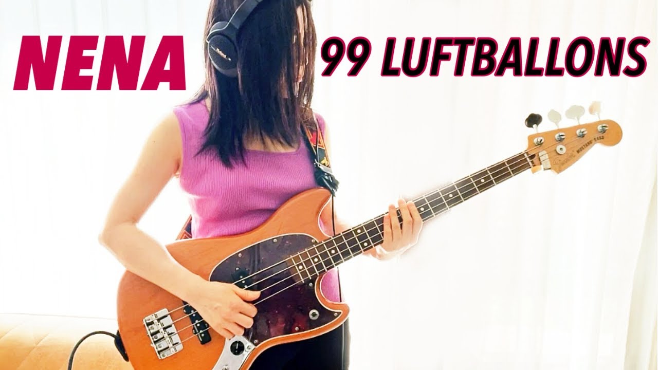99 Luftballons - Nena Bass Cover ロックバルーンは99 概要欄に歌詞あり Mustangbass