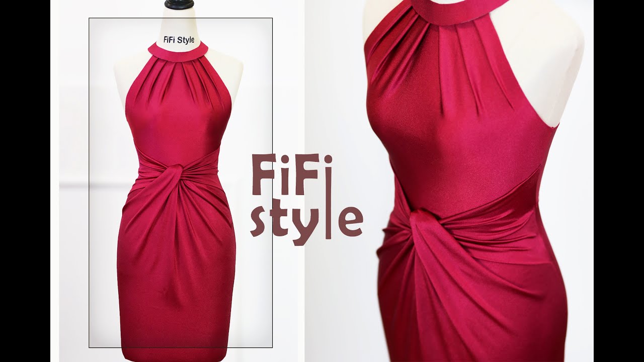FiFi Style : Супер продукт круглый грудь скрытый живот-платье нагрудник плиссированные талии