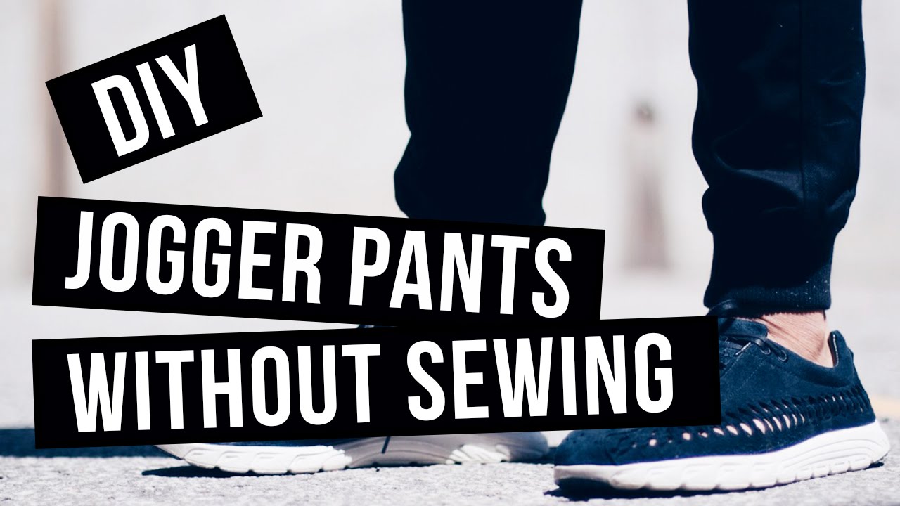 DIY: HOW TO MAKE JOGGER PANTS/CUFFS - NO SEWING
