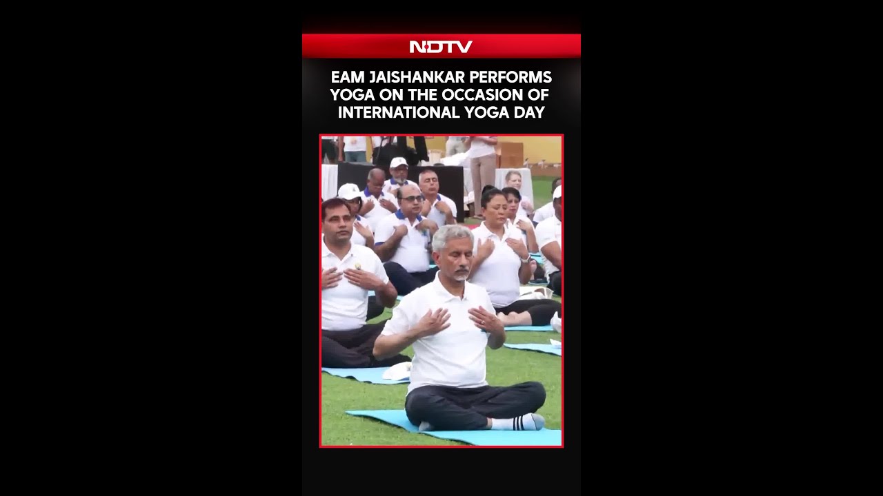 EAM Jaishankar Performs Yoga On The Occasion Of International Yoga Day