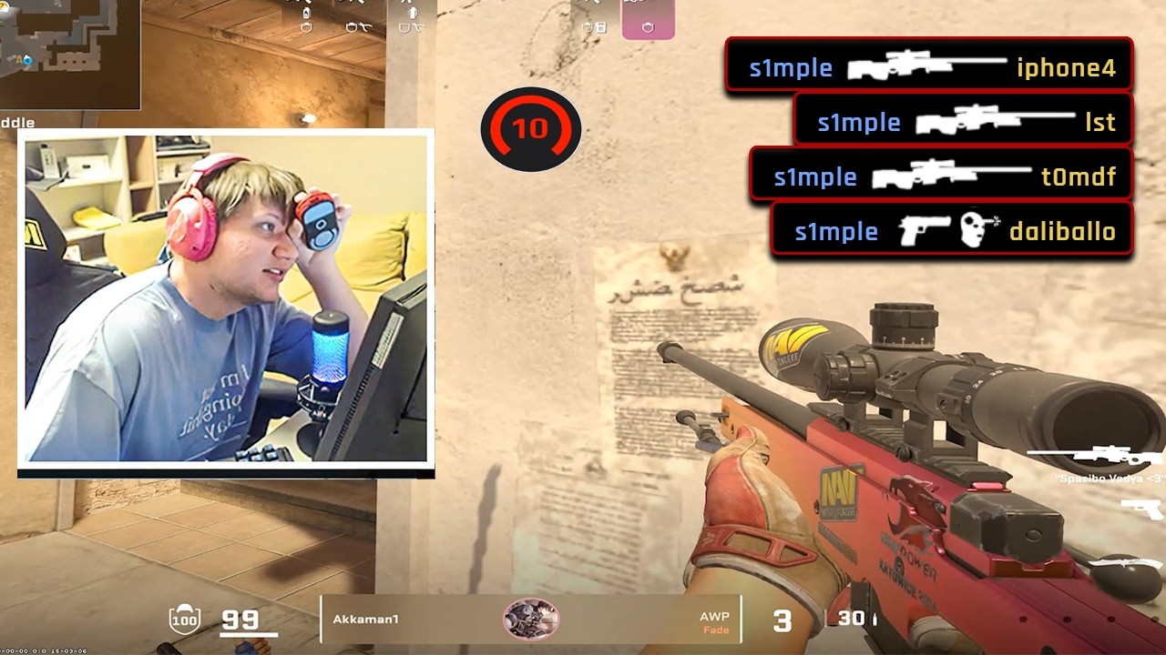 s1mple Drops 33 Kills In An Intense FACEIT Lobby