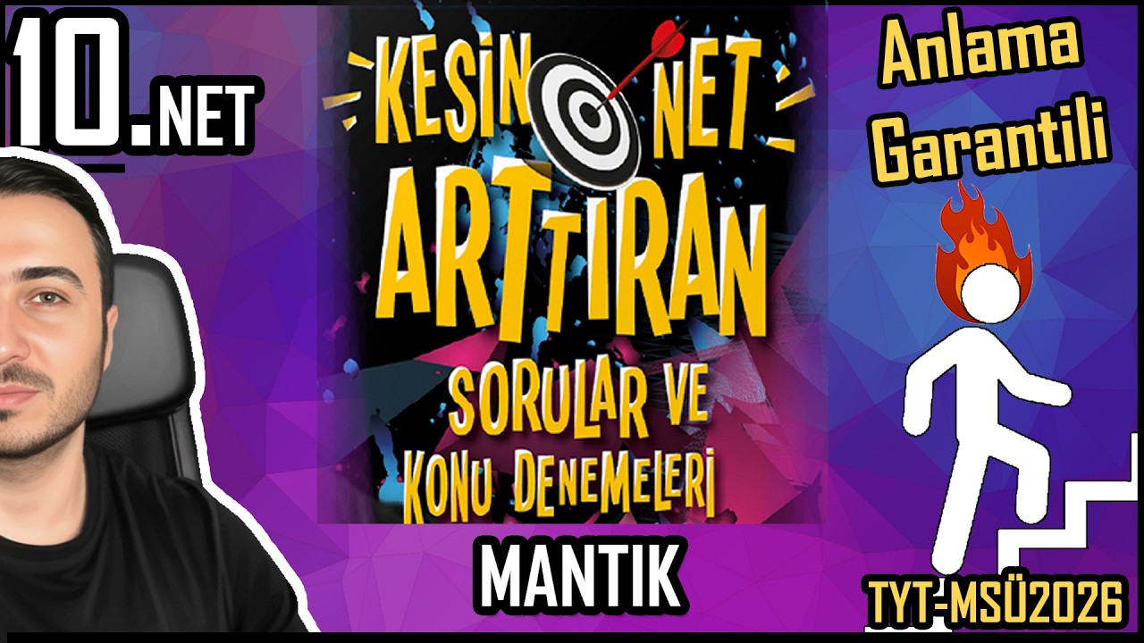 Kesin NET Arttıran Sorular ve Konu Denemeleri-10.NET / MANTIK #yks2026