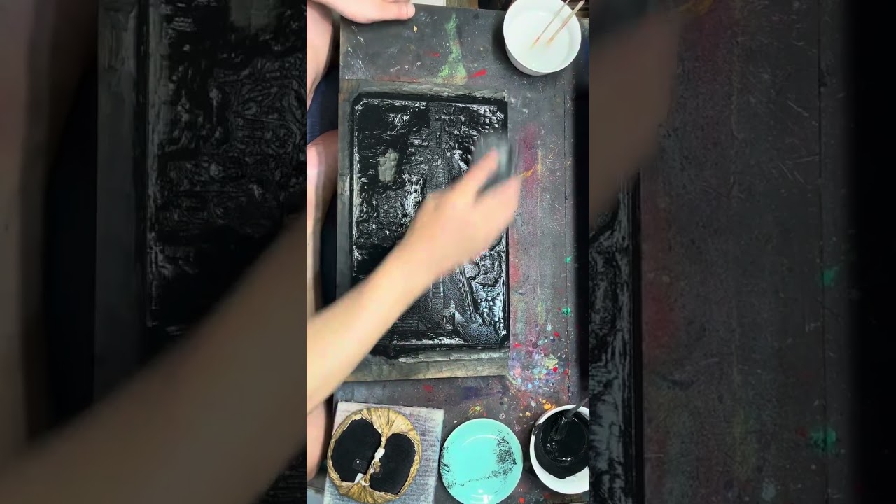 Demonstration of woodblock prints 053 #art #woodblockprinting #ukiyoe