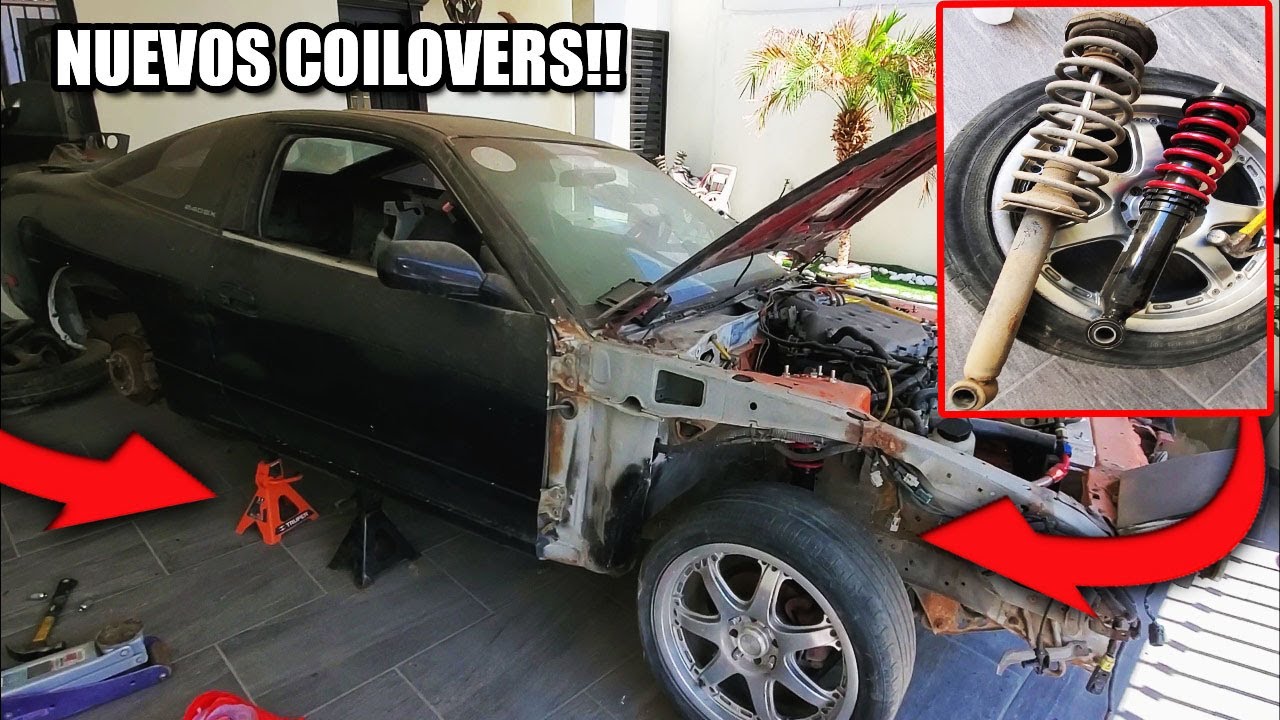 COMO INSTALAR COILOVERS Y BAJAR LA SUSPENSION (SUSPENSIÓN AJUSTABLE) A UN 240SX | JONTOPS