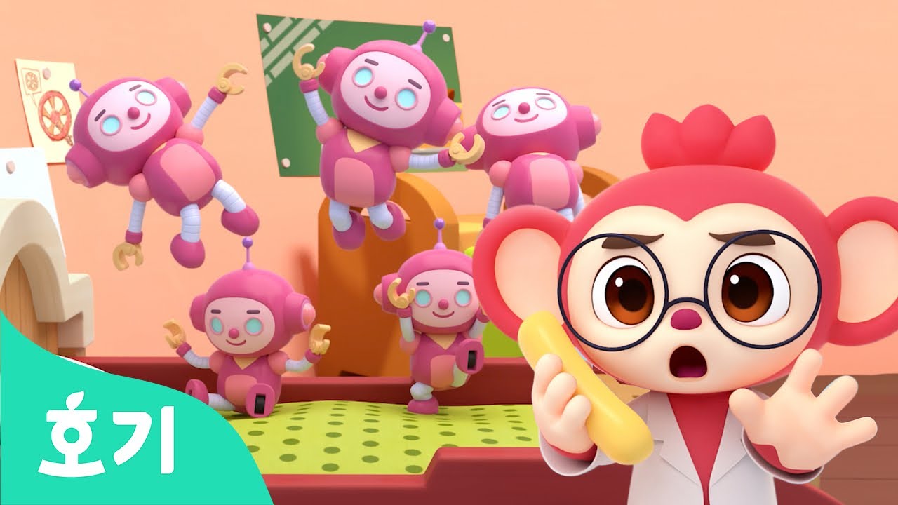 Five Little Monkeys🐒 | 다섯 마리 원숭이 | 영어 동요 | 마더구스 인기 영어 동요 | 호기! 핑크퐁 - 놀면서 배워요
