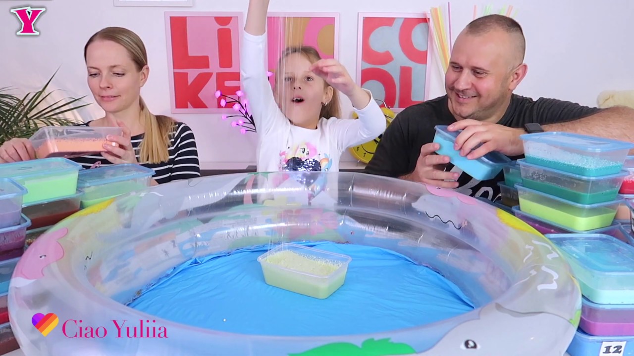 МИКС СЛАЙМОВ СМЕШАЛА ВСЕ СЛАЙМЫ В БАССЕЙНЕ / Чао Юля / Ciao Yuliia