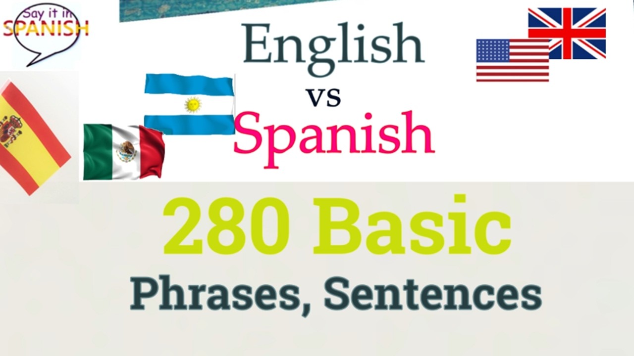 Master 280 Plus Essential Spanish Phrases for Beginners | Spanish from 0