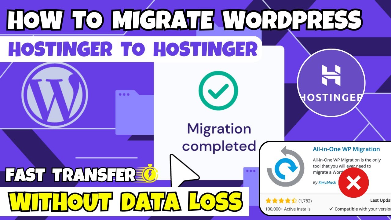 How To Migrate WordPress Site to Hostinger Without LOSING DATA | Fast Hosting Transfer