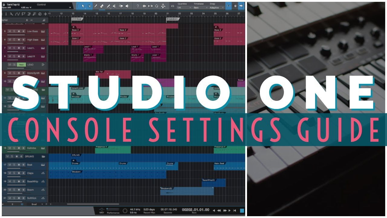 Studio One - Console Settings and Features