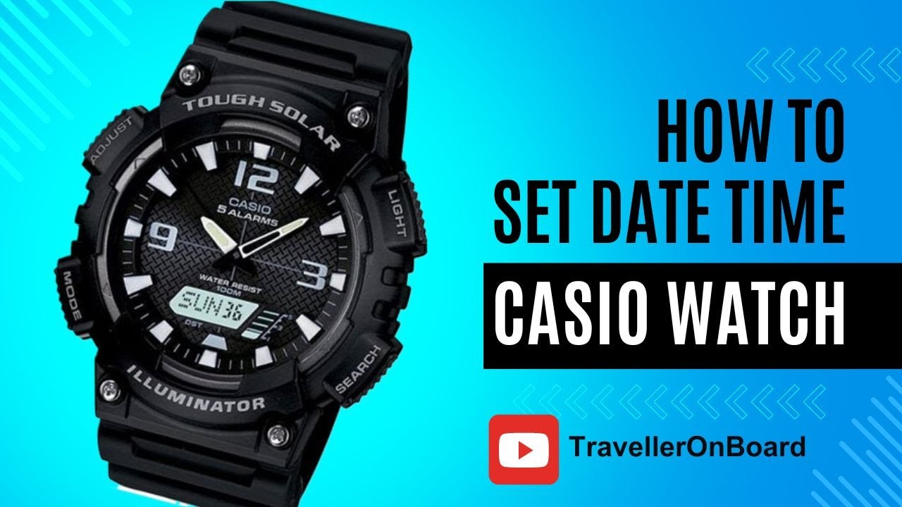 How to set date time in Casio Tough Solar AQ-S810W