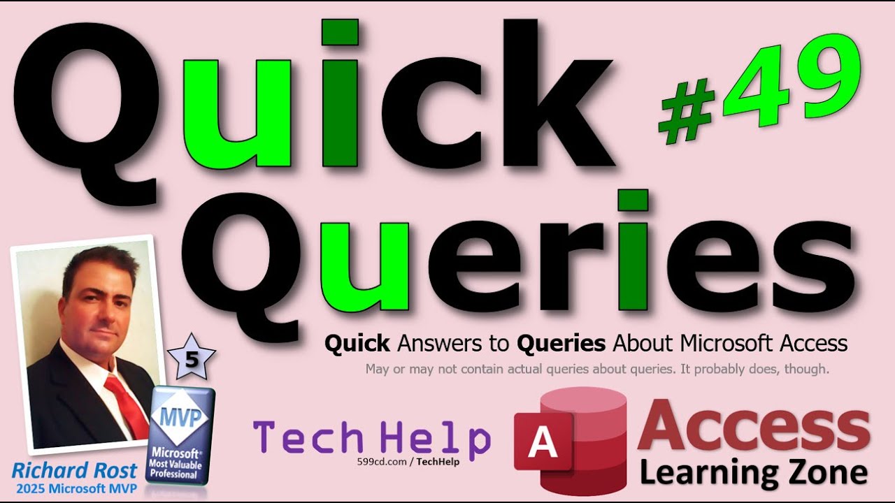 Microsoft Access Quick Queries #49:  Adding Screen Captures to Reports, Overlapping Windows Setting