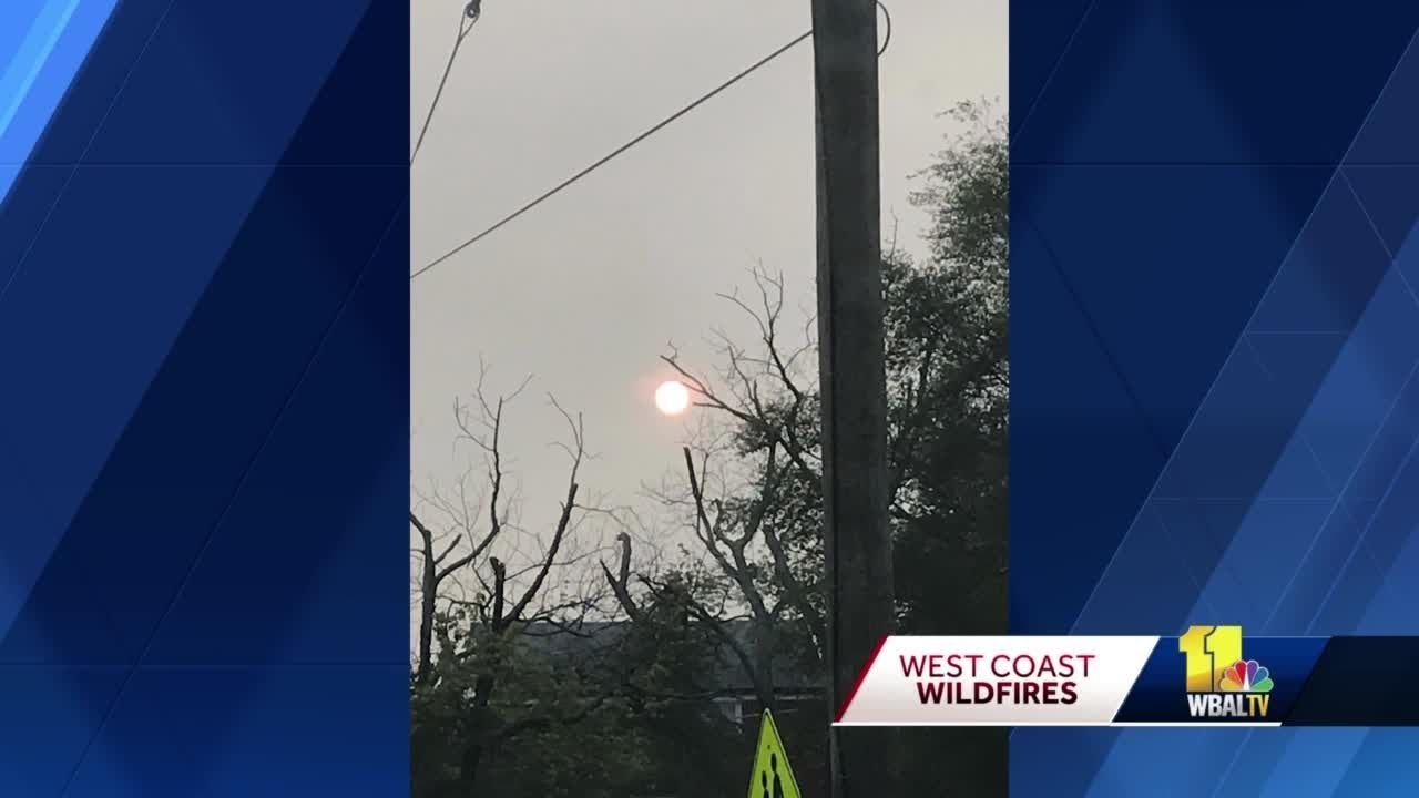 Meteorologist explains how California wildfires smoke in visible in Maryland