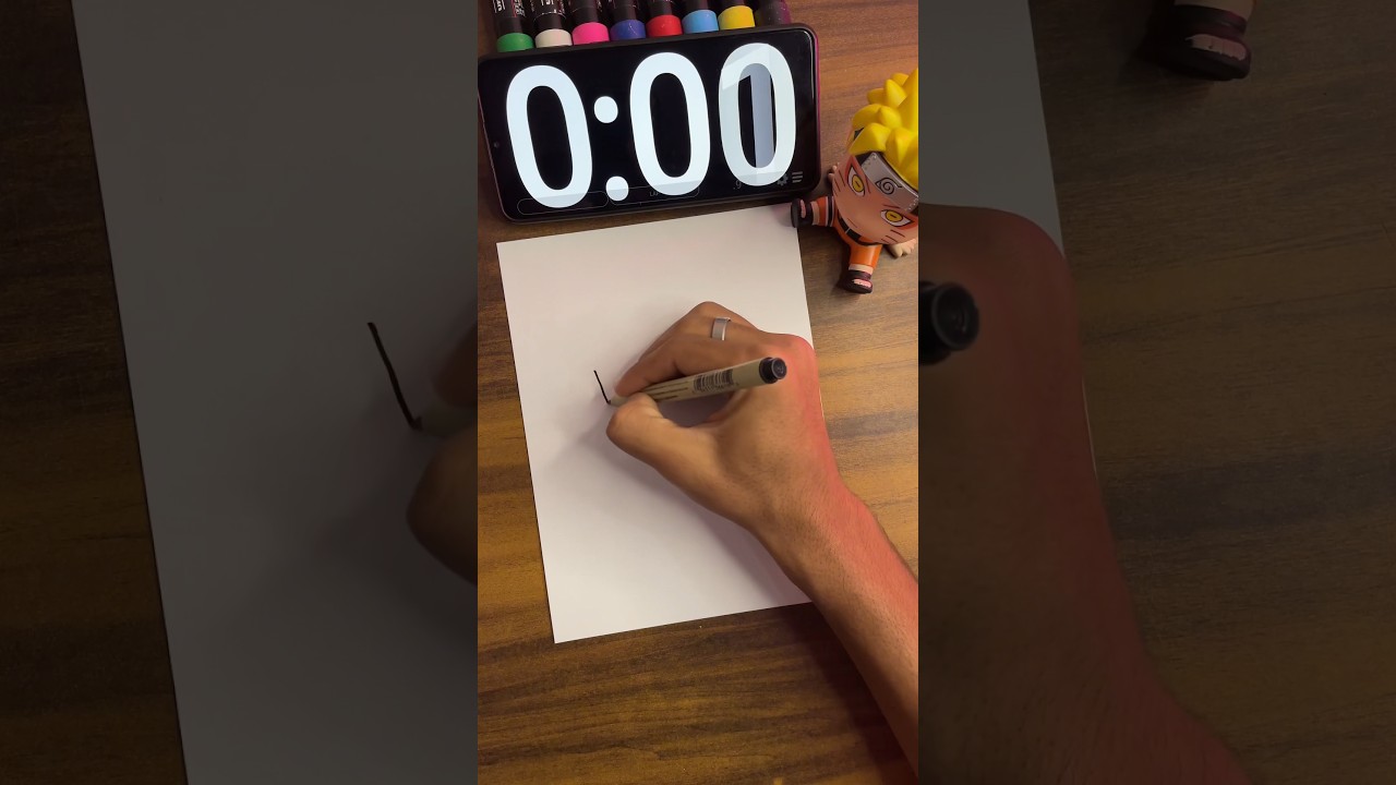 Drawing Mashle in 30 Seconds......#shorts