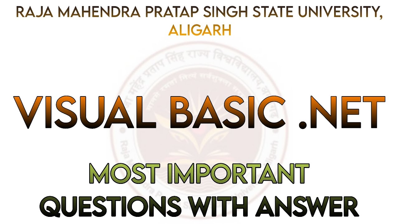 Visual basic .net important mcqs|Bca mcqs|visual basic bca mcqs|#subscribe #bcaexams #bca #important