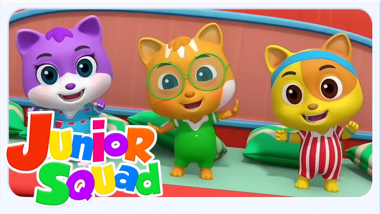Năm Chú Mèo Con | Nhiều Video Học Tập Cho Trẻ Em - Junior Squad