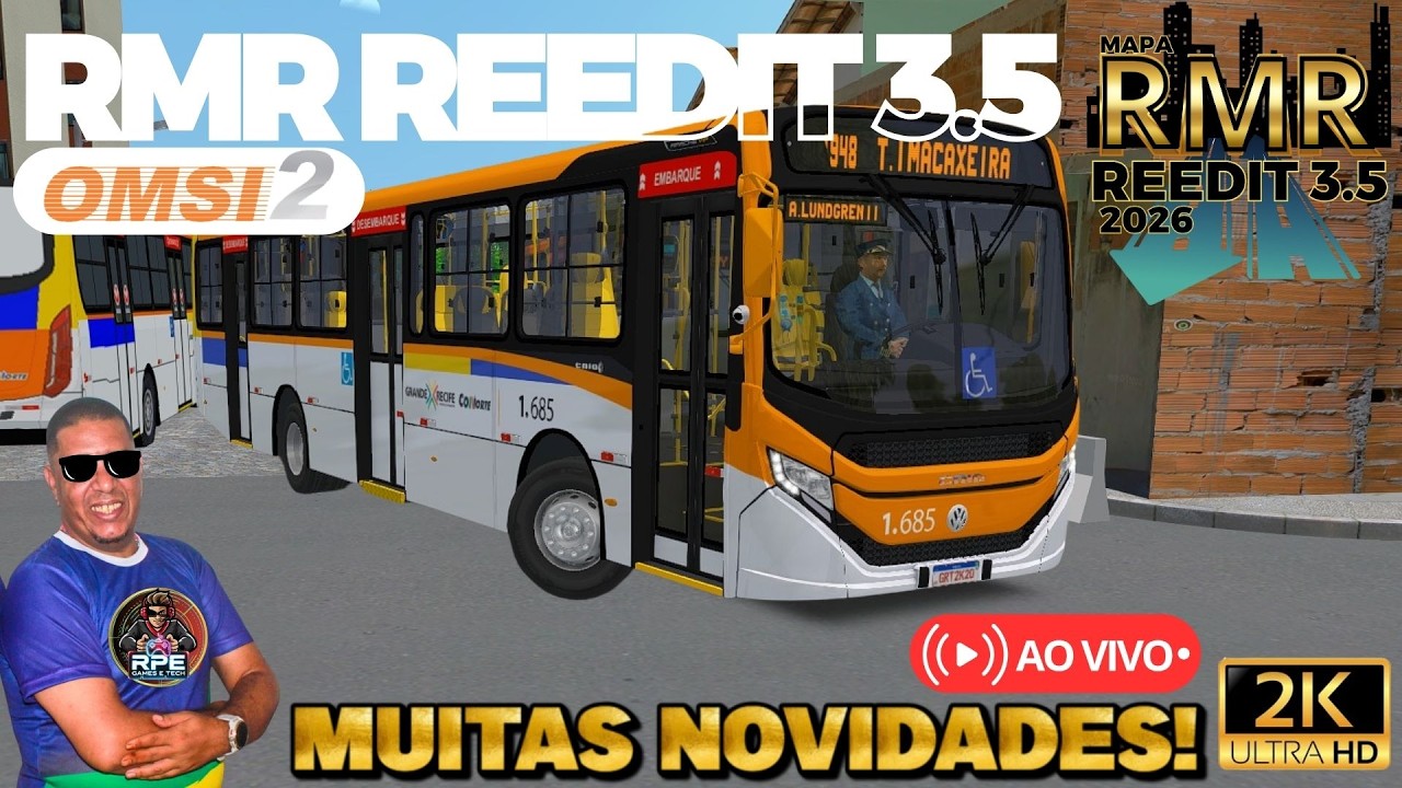 [#live ] OMSI 2: TOUR COMPLETO PELAS NOVIDADES DO RMR REEDIT 3.5! BORA RODAR? 🚍 LOGITECH G923 #omsi2