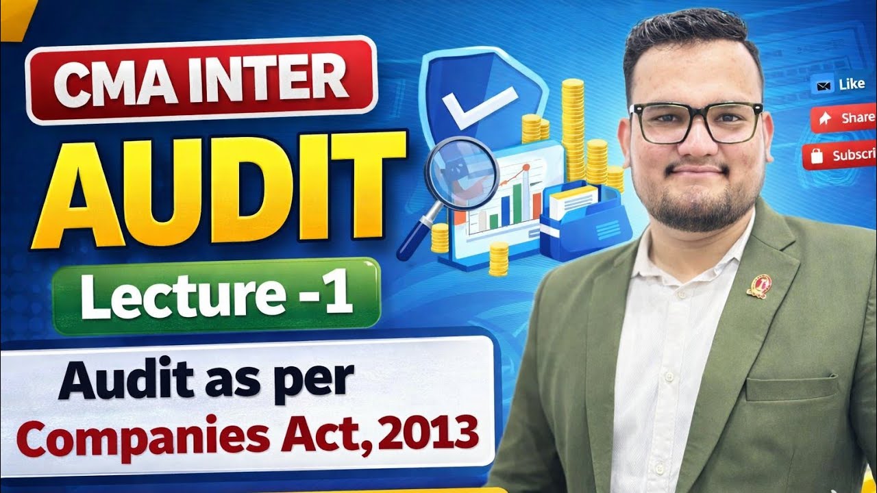  CMA INTER AUDIT | Lecture - 1 By CMA Yash Tripathi sir 