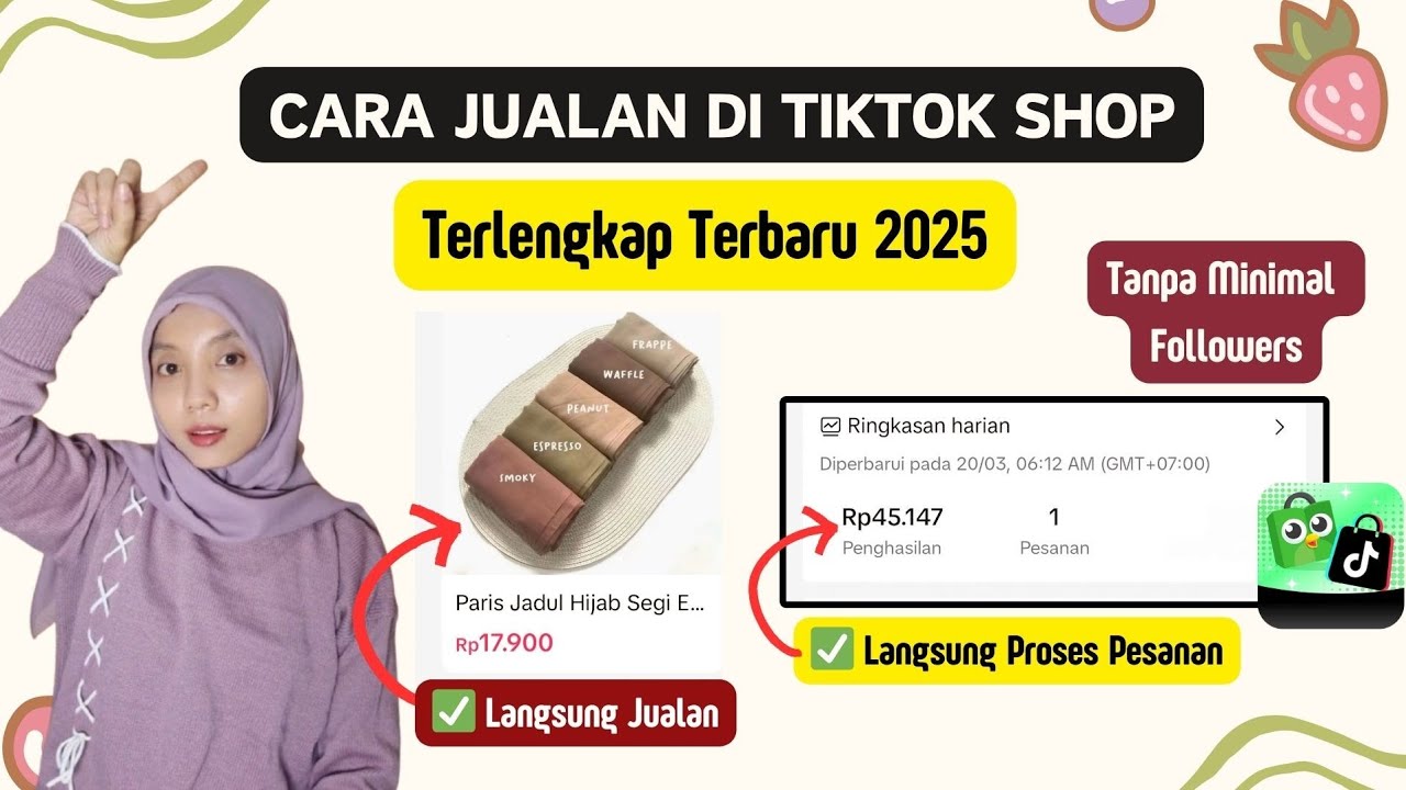 CARA JUALAN DI TIKTOK SHOP TERBARU 2025 || CARA DAFTAR TIKTOK SHOP TANPA MINIMAL FOLLOWERS