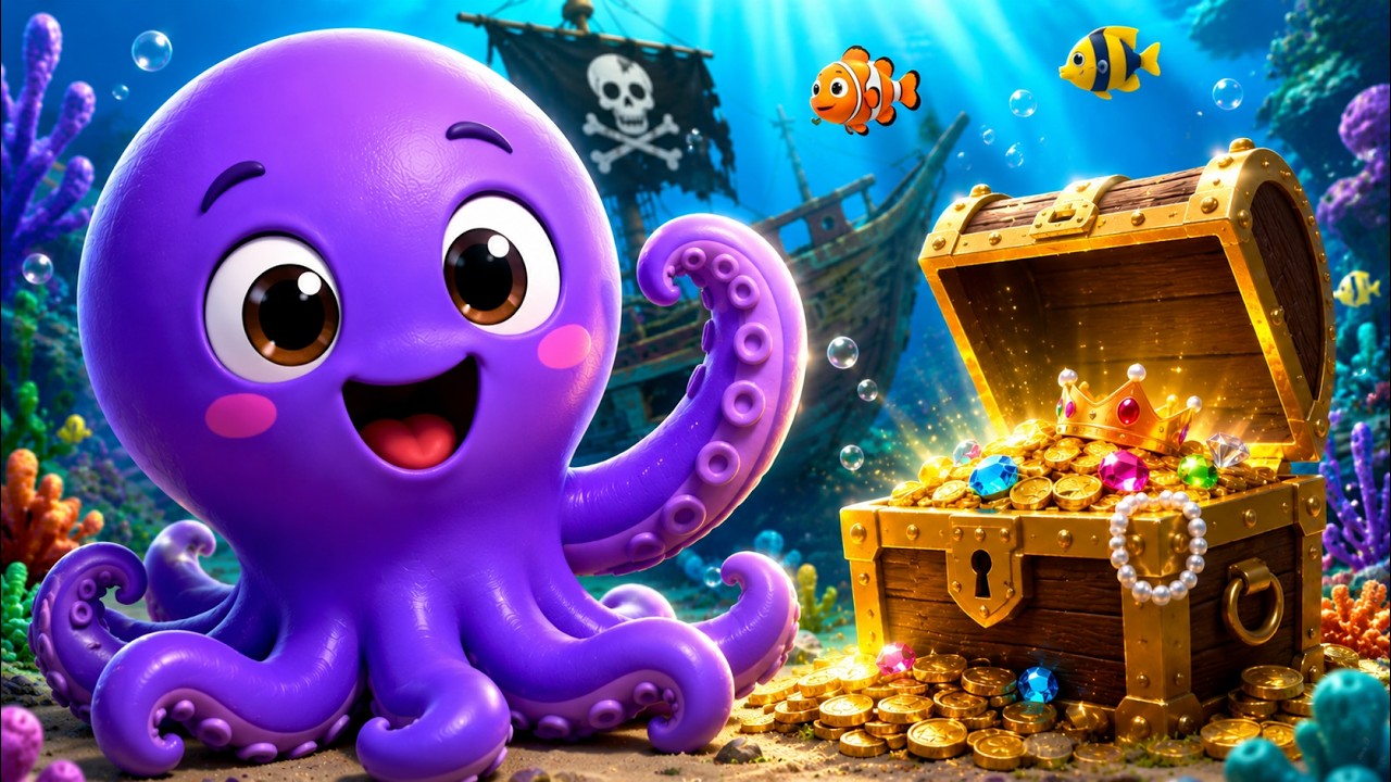 ⭐ Tako and the Sunken Pirate Ship 🏴‍☠️ | Calm Underwater Story for Kids