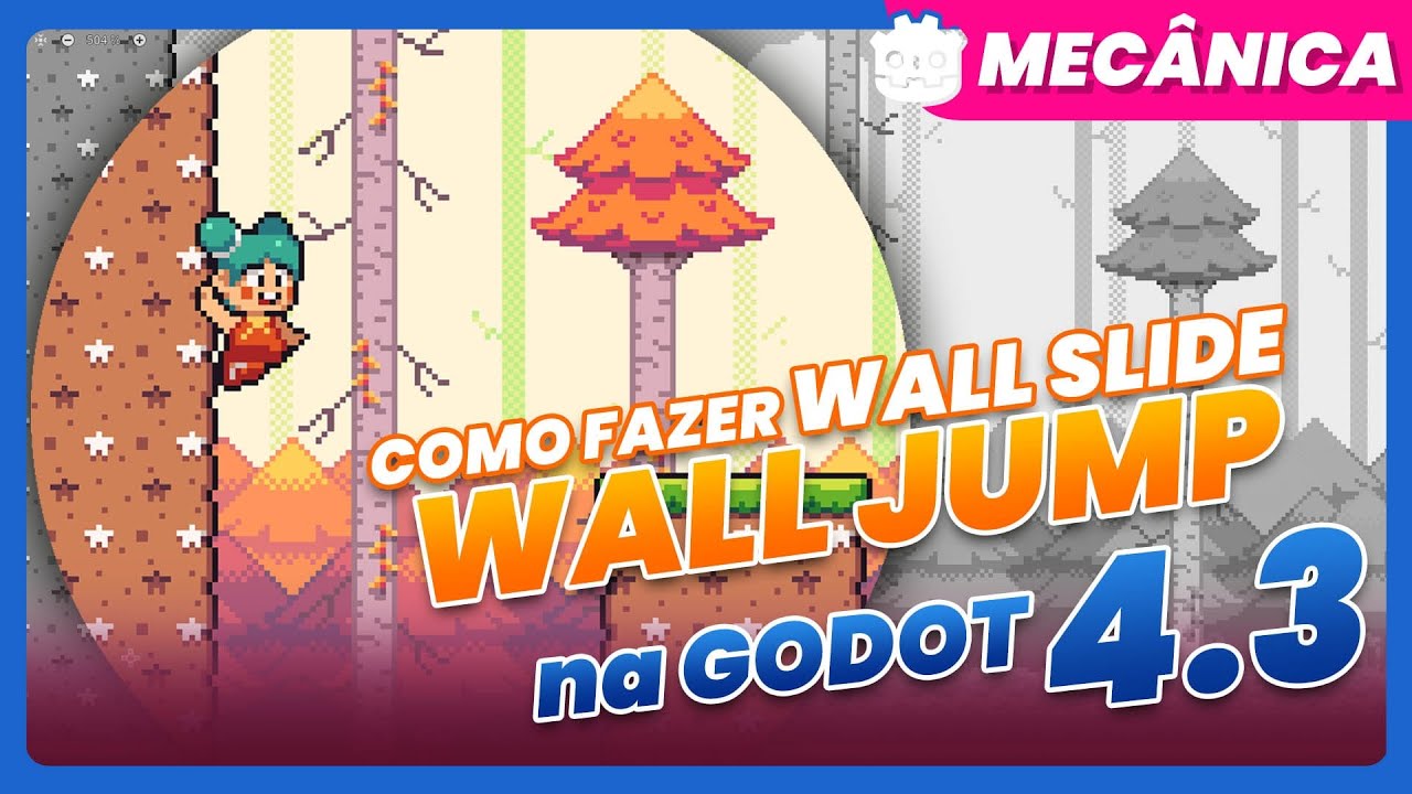 WALL SLIDE e WALL JUMP de forma simples na Godot 4.3 | Godot Tutorial