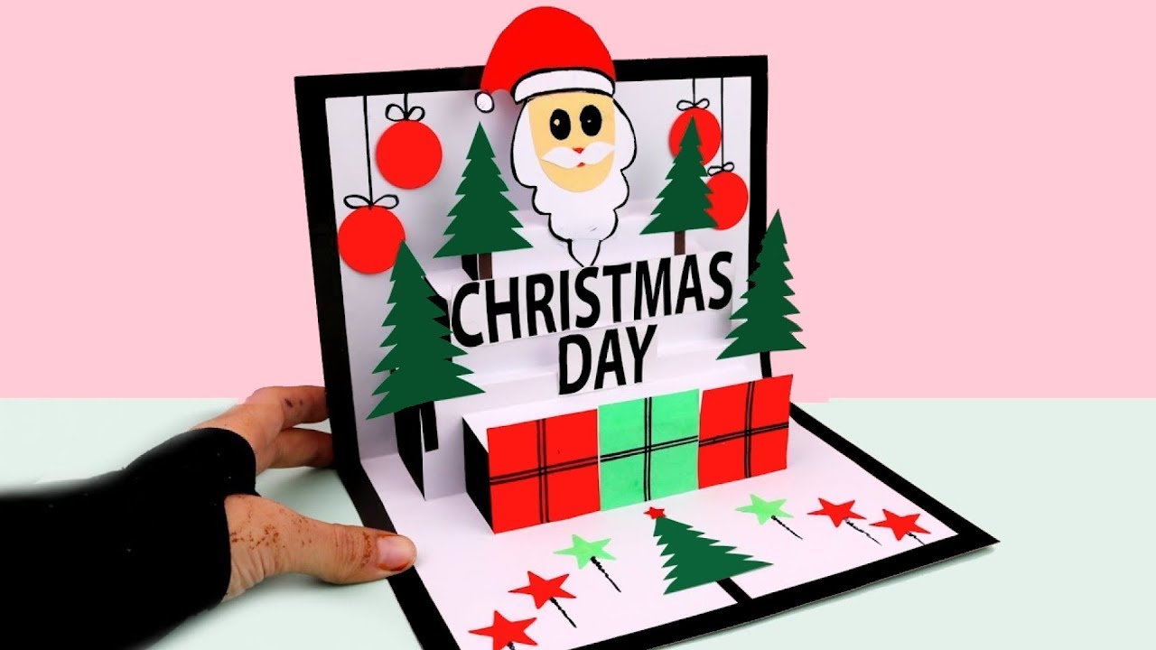 DIY Christmas pop up card / Christmas greeting card making 2024 / Christmas card making ideas