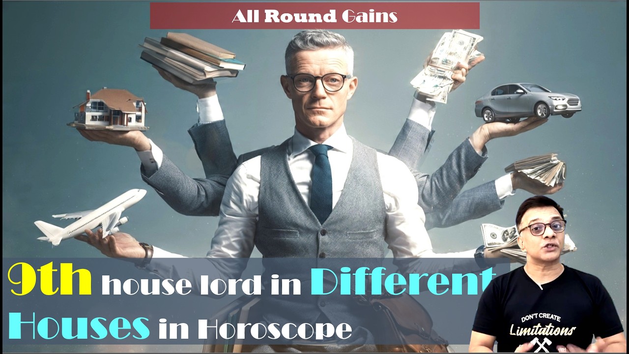 9th house lord in Different Houses in Horoscope