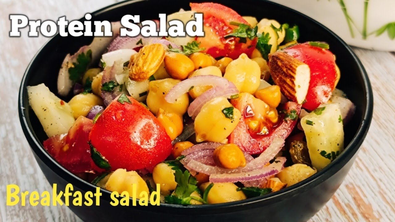 Breakfast Salad- Protein Salad | Healthy Breakfast Salad Recipe | Dish N Plate |