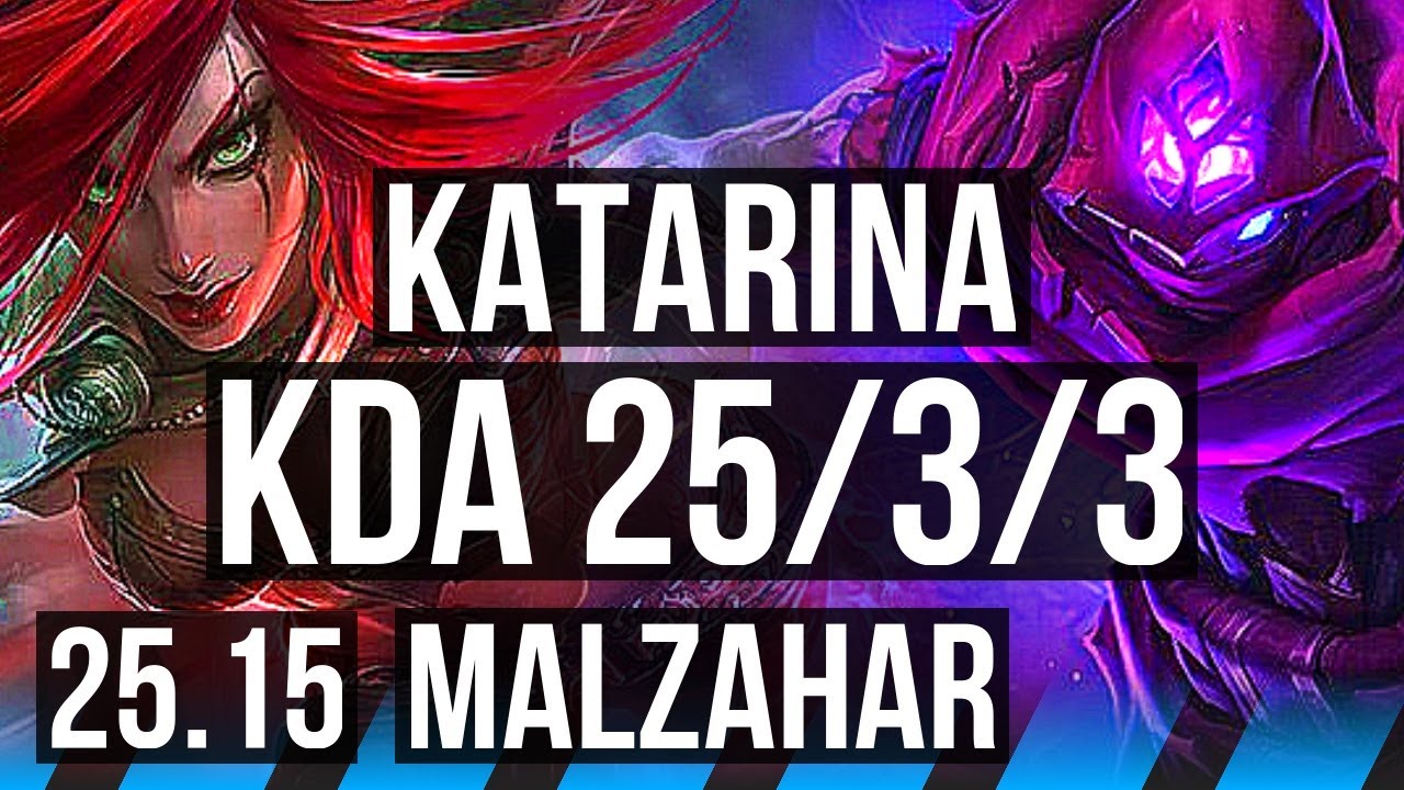 KATARINA vs MALZAHAR (MID) | 25/3/3, Legendary, 49k DMG | EUW Diamond | 25.15