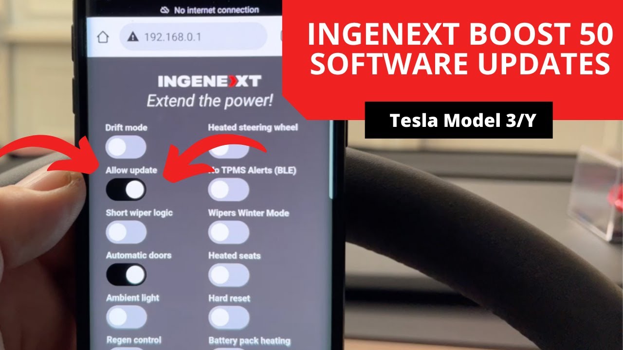 How to Update Tesla Model 3 after installing Ingenext Boost 50 Module