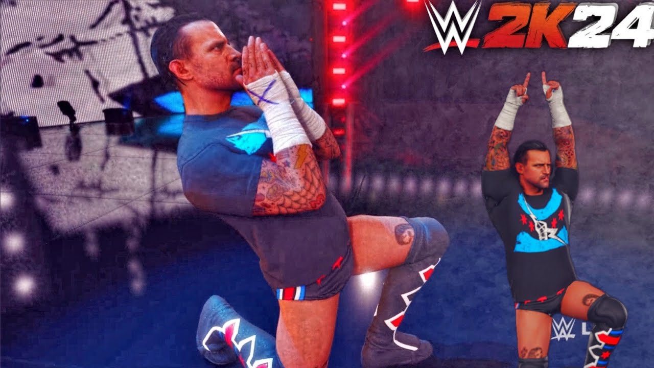 CM PUNK WWE 2K24 FULL DLC ENTRANCE | WWE 2K23 MODDED ENTRANCE