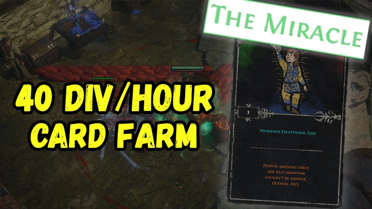 40 Div/Hour Farming Divination Cards [PoE 3.28 Mirage]