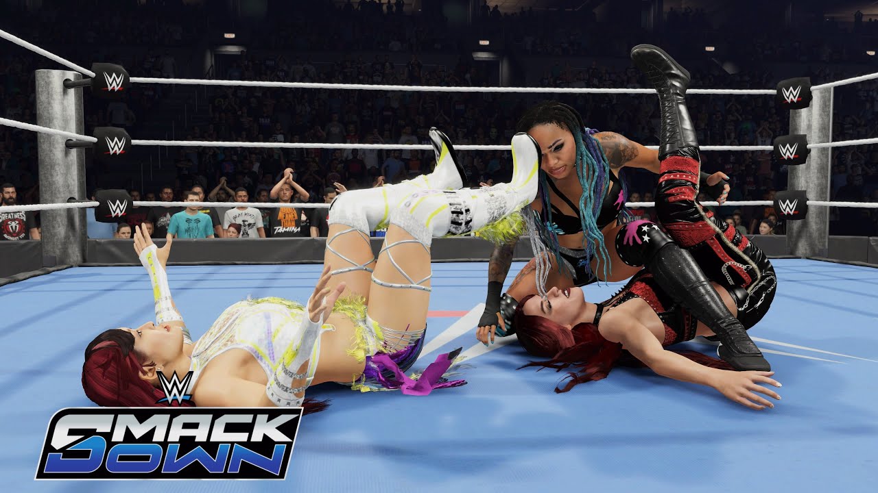 WWE 2K25 SMACKDOWN - MITB QUALIFYING MATCH - KAYDEN CARTER VS ALBA FYRE VS IYO SKY