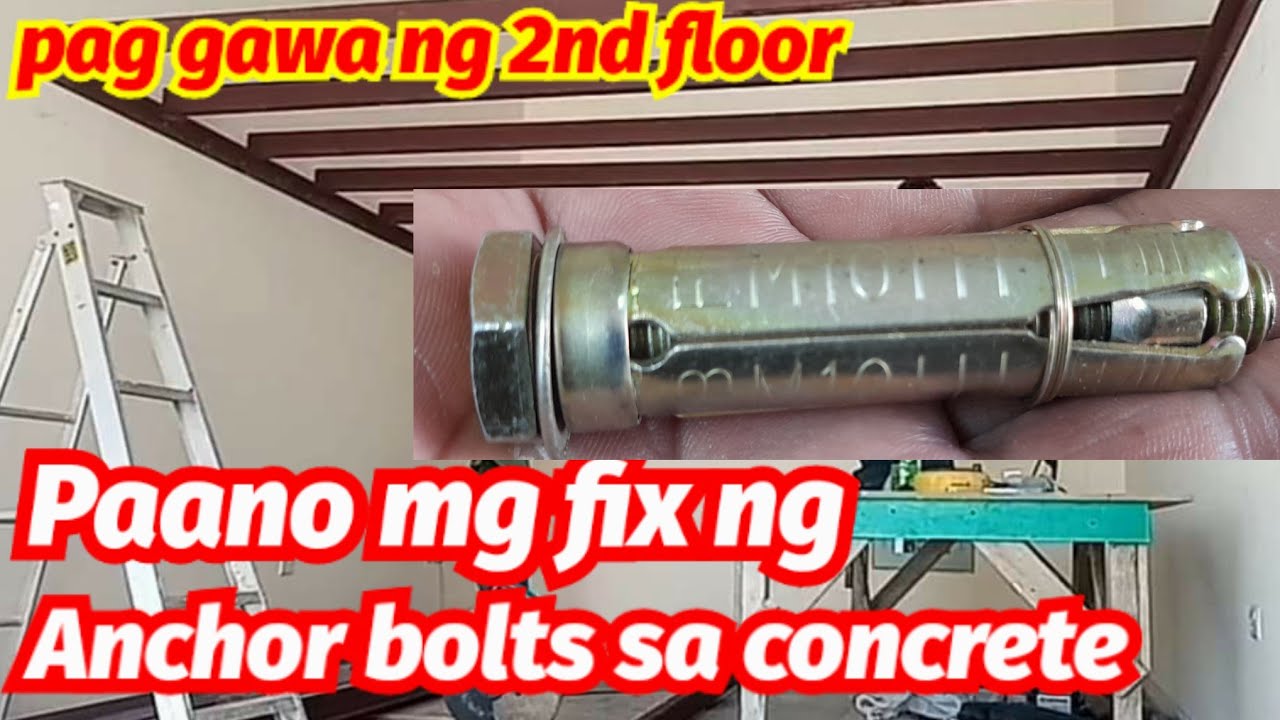 How to fix Anchor bolts in concrete.  Paano mag kabit ng Anchor bolts