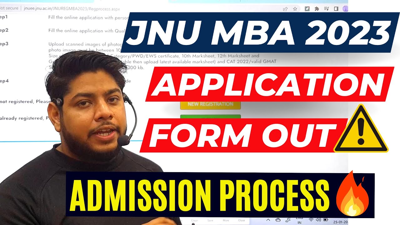 JNU MBA Admission Process Application Forms 2023 Latest Update🔥#HEmba