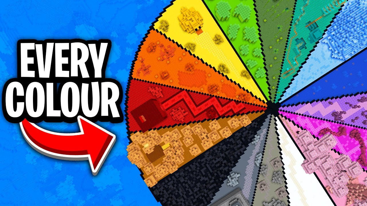 I Built an EVERY Colour Biome in Minecraft Hardcore!
