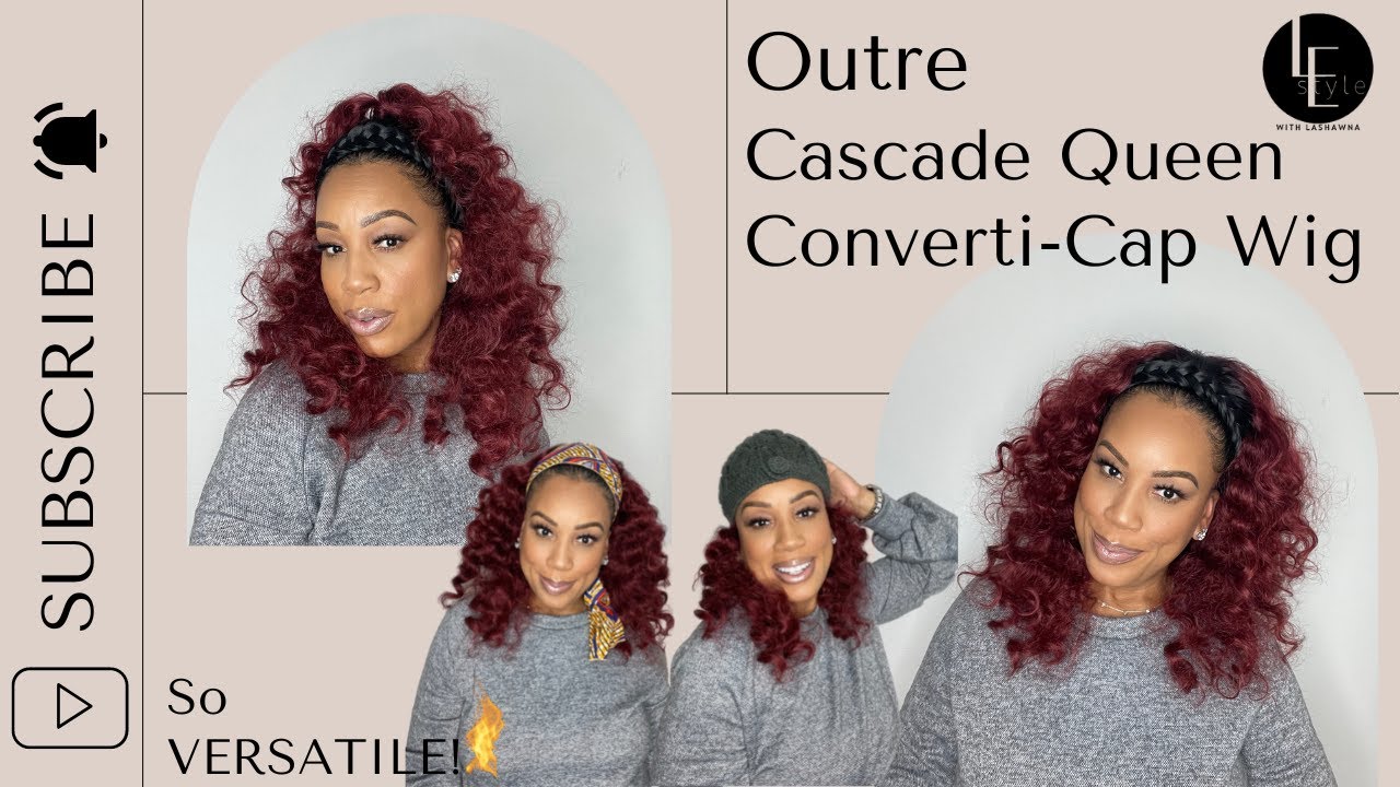 *New* $20 OUTRE Cascade Queen Converti-Cap Half Wig - Easy Install - Sexy Hair!