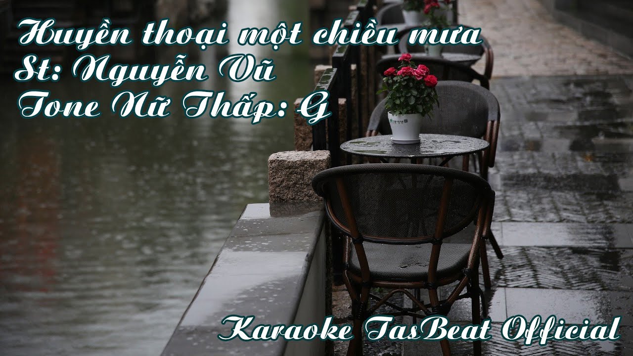 Karaoke Huyền Thoại Một Chiều Mưa Tone Nữ Thấp | TAS BEAT