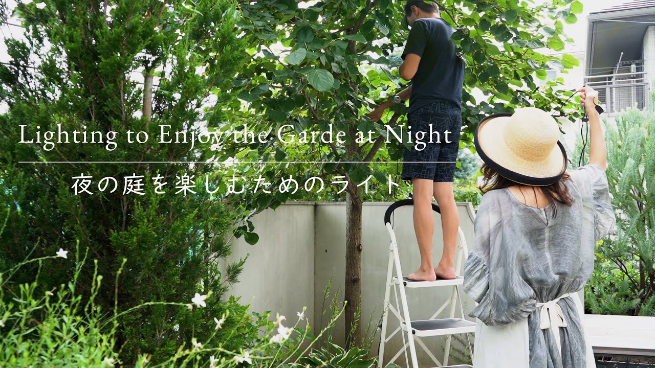 暮らしのVLOG ガーデニング　夜のお庭を楽しむガーデンライト