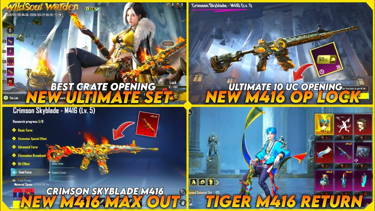 FINALLY 😱 NEW M416 CRATE OPENING & MAX OUT | ULTIMATE CRATE OPENING | CRIMSON SKYBLADE M416 🔥