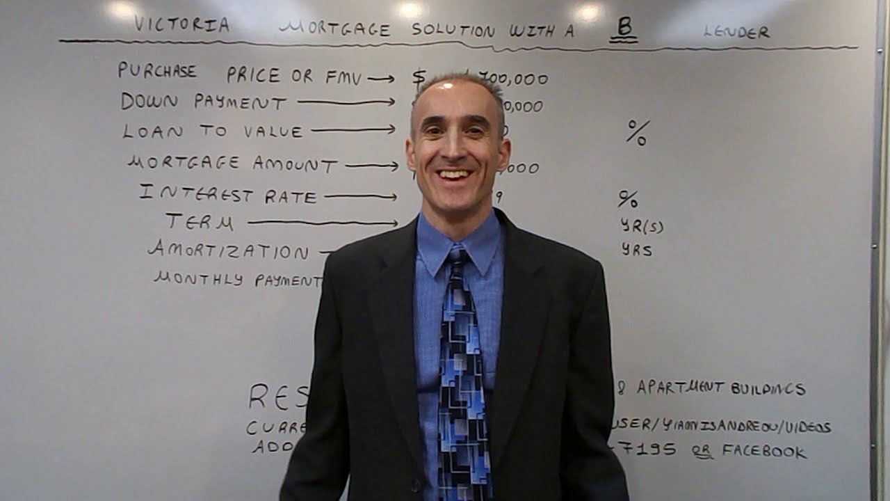 Victoria Mortgage Solution with a B Lender - Rate of  3.99%