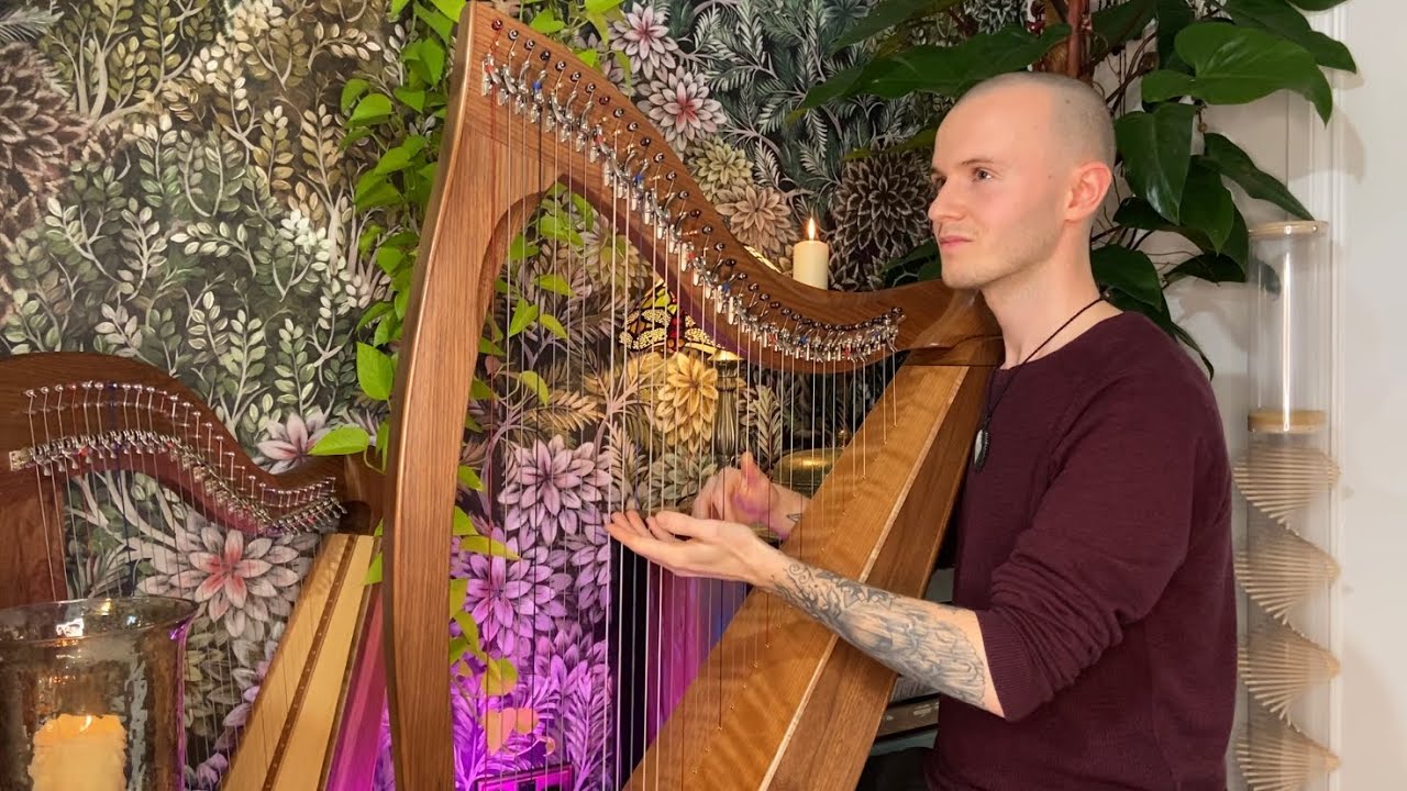 Enchanted Celtic Harp Music - Natural Sleep Aid - Peaceful Meditation - Stress Release Sound Healing