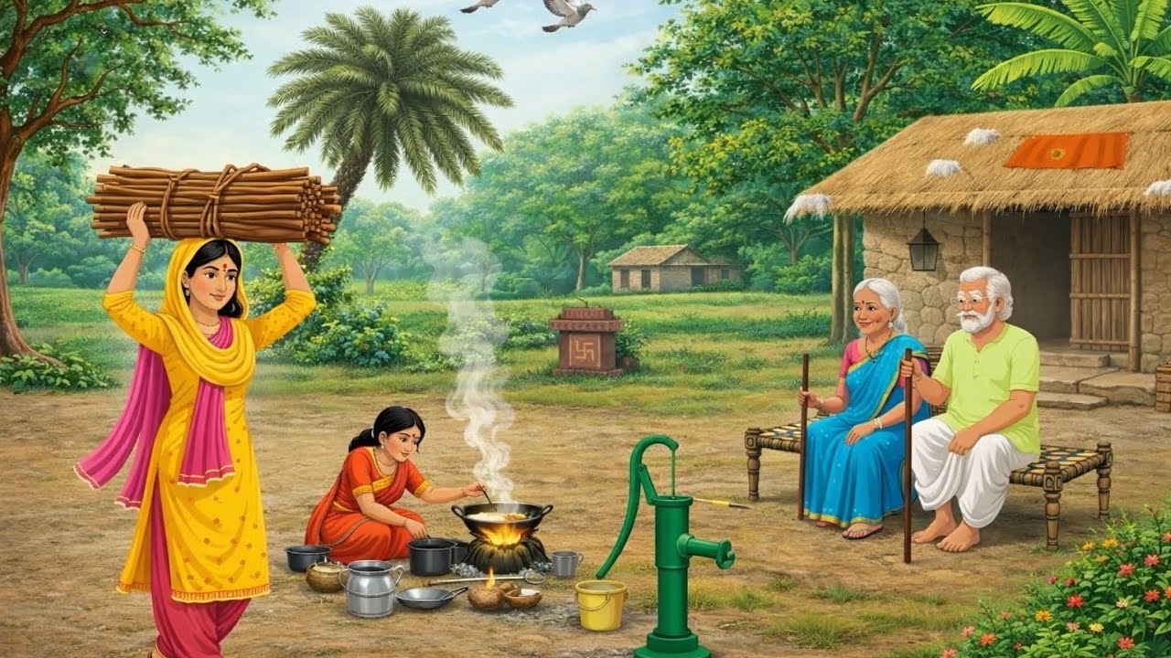 दुख के बाद सुख भी आता है l Moral cartoon story l Hindi cartoon story l Hindi kahaniya l Village stor