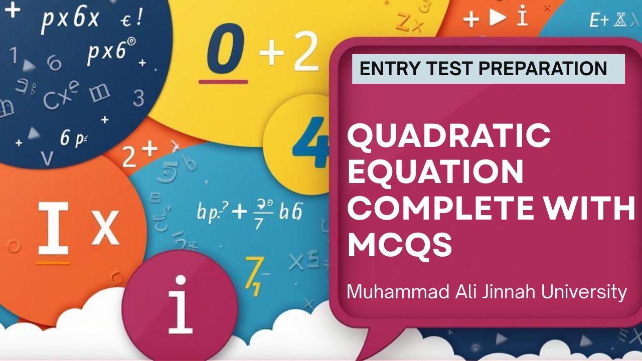 LECTURE (12) MAJU UNIVERSITY ENTRY TEST PREPARATION || MATHEMATICS  PORTION | WITH MCQS