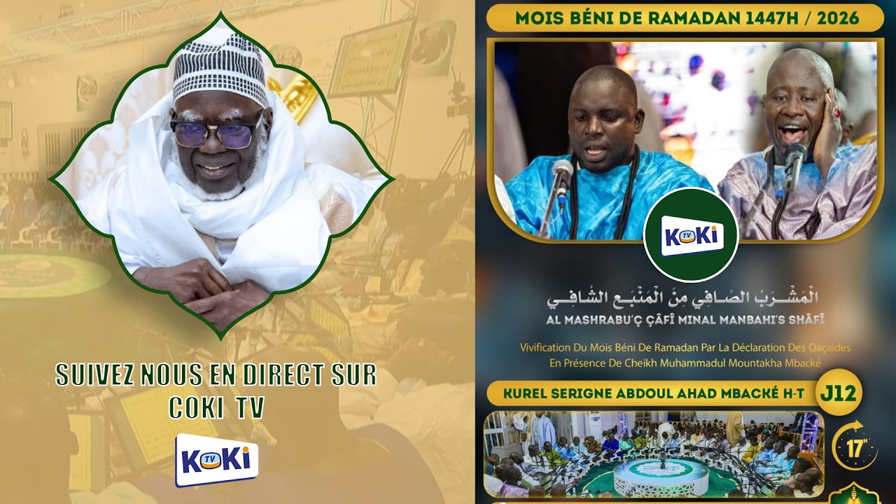 🔴En Direct Al Mashrabu’ ç çâfî minal manbahi’s Shâfî | 12 -ème Jour Ramadan 1447 h - 02 Mars 2026
