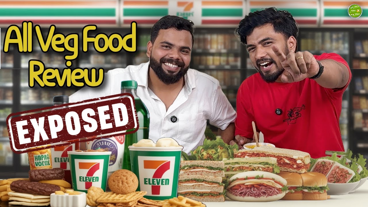 Exposed All Veg Foods From 7-Eleven 😱 | Honest Review & Taste Test 🚦#foodreview #food