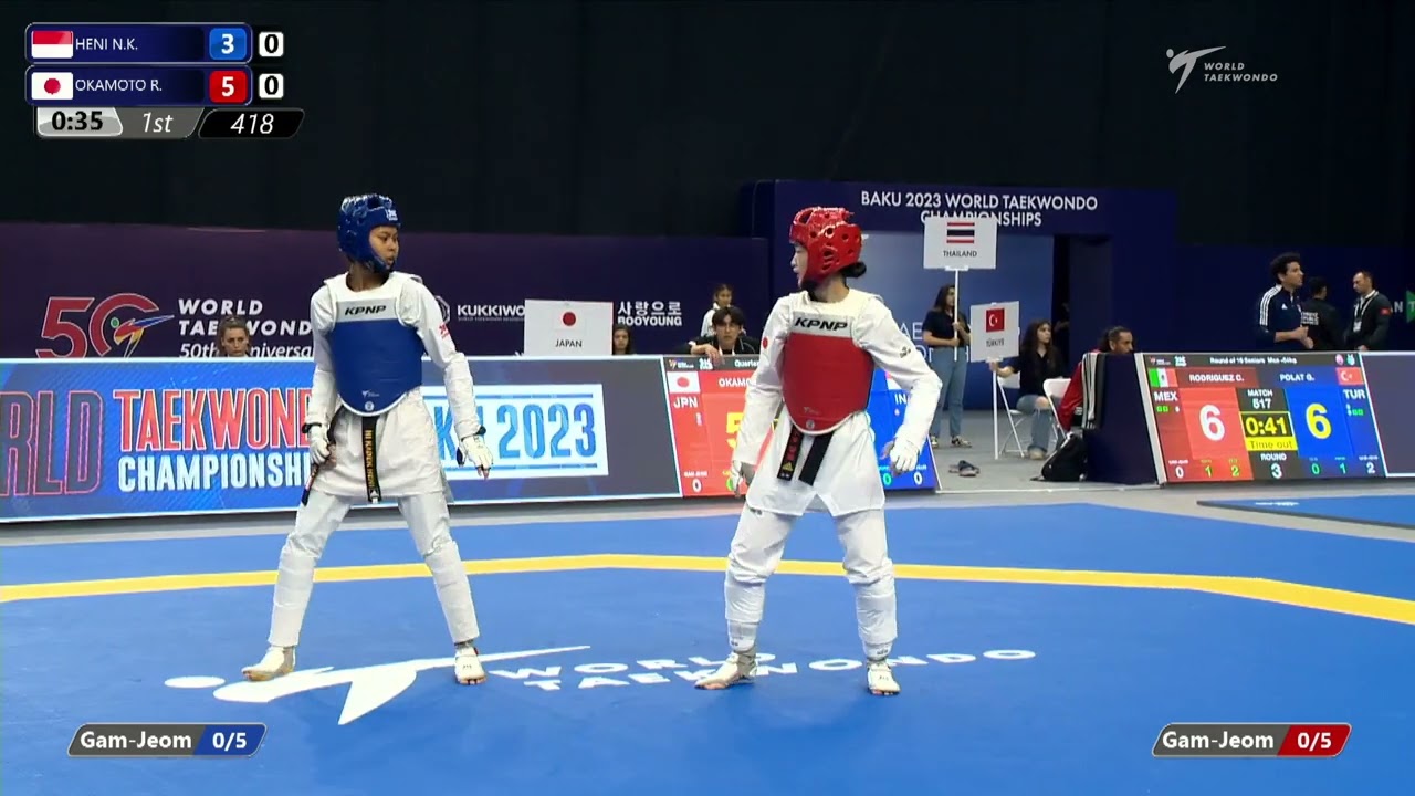 418 Quarter final Women  46kg INA HENI N K  JPN OKAMOTO R