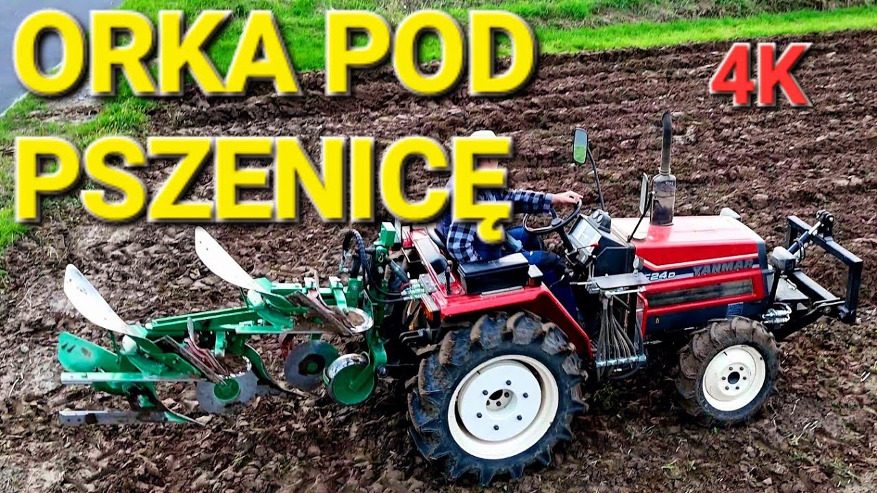 Orka pod pszenicę z lotu ptaka 4K Yanmar F24d 🌾🚜