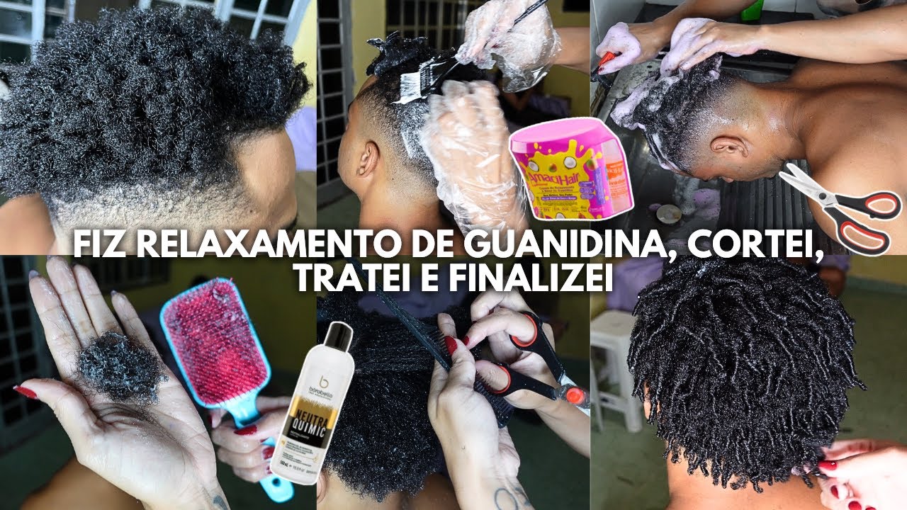 COMO RELAXAR O CABELO COM GUANIDINA APLICAÇÃO EM CABELO CRESPO 4C VIRGEM + TRATAMENTO E FINALIZAÇÃO