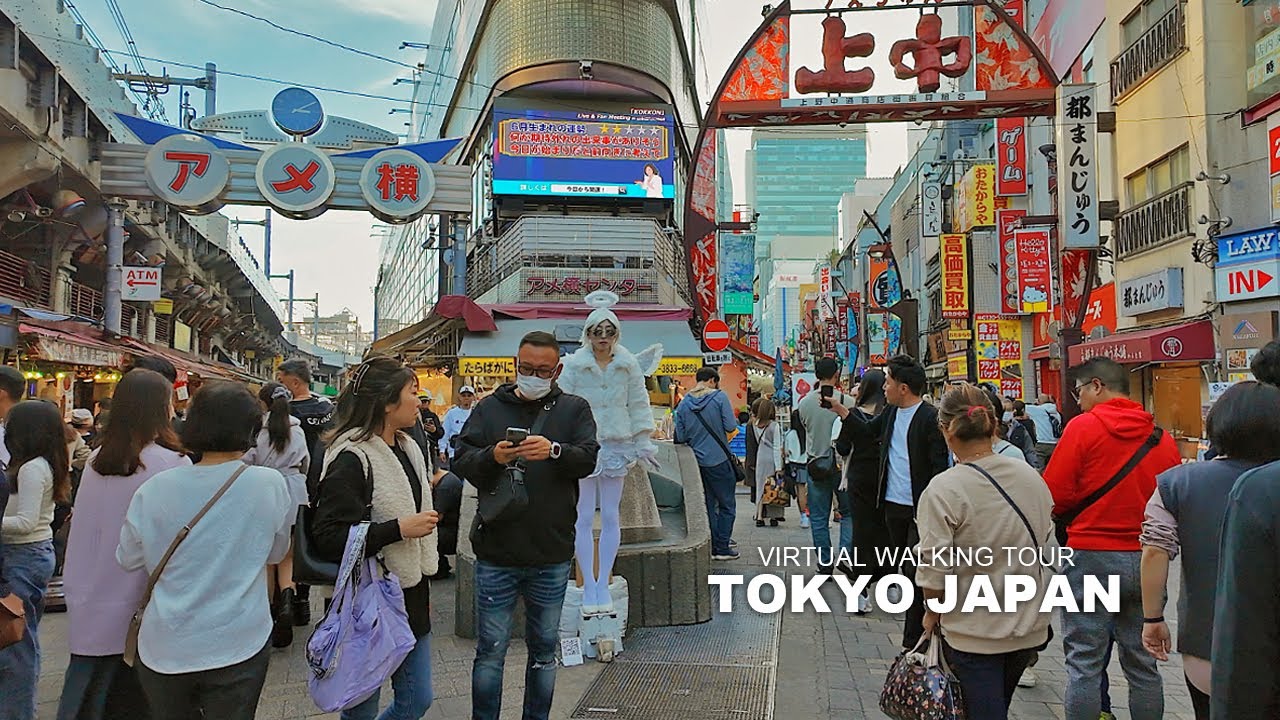 Tokyo Japan, Walking Tour Ueno, Ameyoko Market, Taito City, Travel, 4K