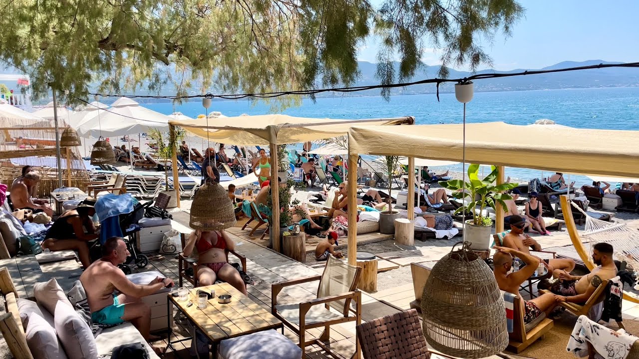 Παραλία Καλαμάτας | Cafe Beach-bar Thalassa | Kalamata | Greece | 4K HDR